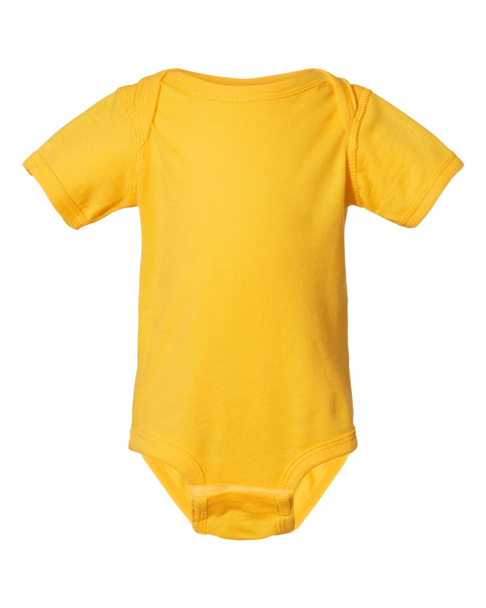 Front View of Yellow Infant Fine Jersey Bodysuit - 4424