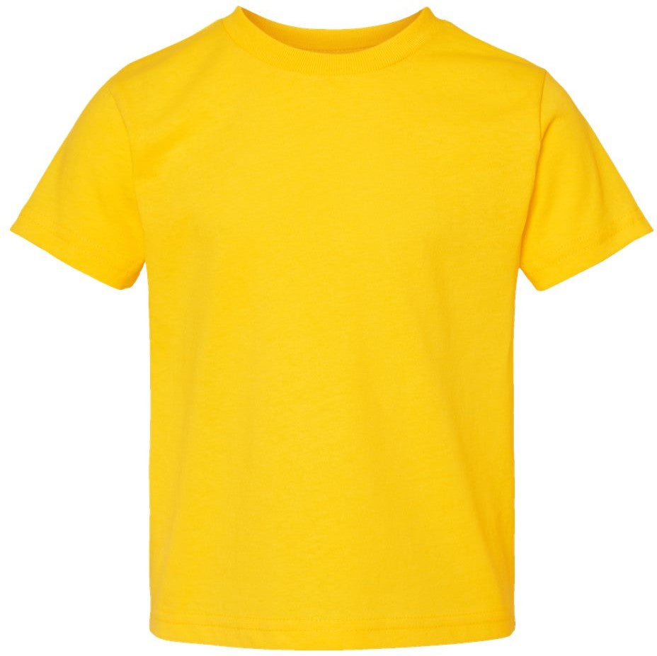 Front View of Yellow Juvy Youth Short Sleeve T-Shirt - 3301J
