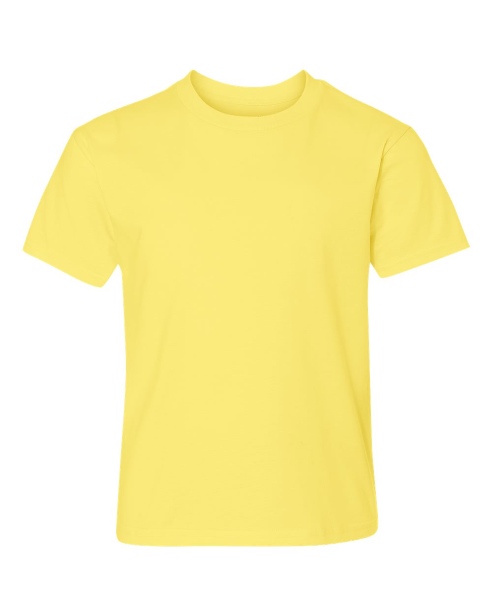 Front View of Yellow Perfect-T Youth T-Shirt - 498Y