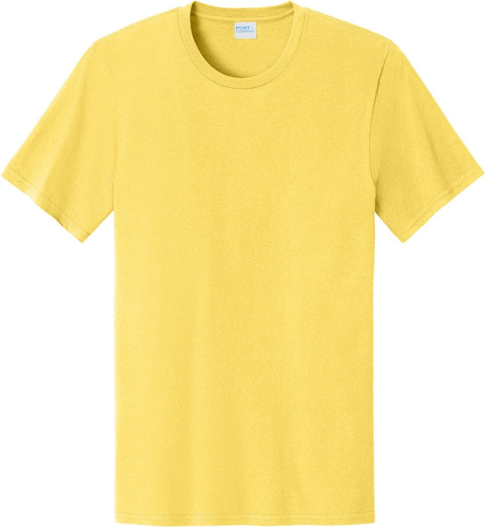 Front View of Yellow Port & Co Easy Cotton Tee PC43