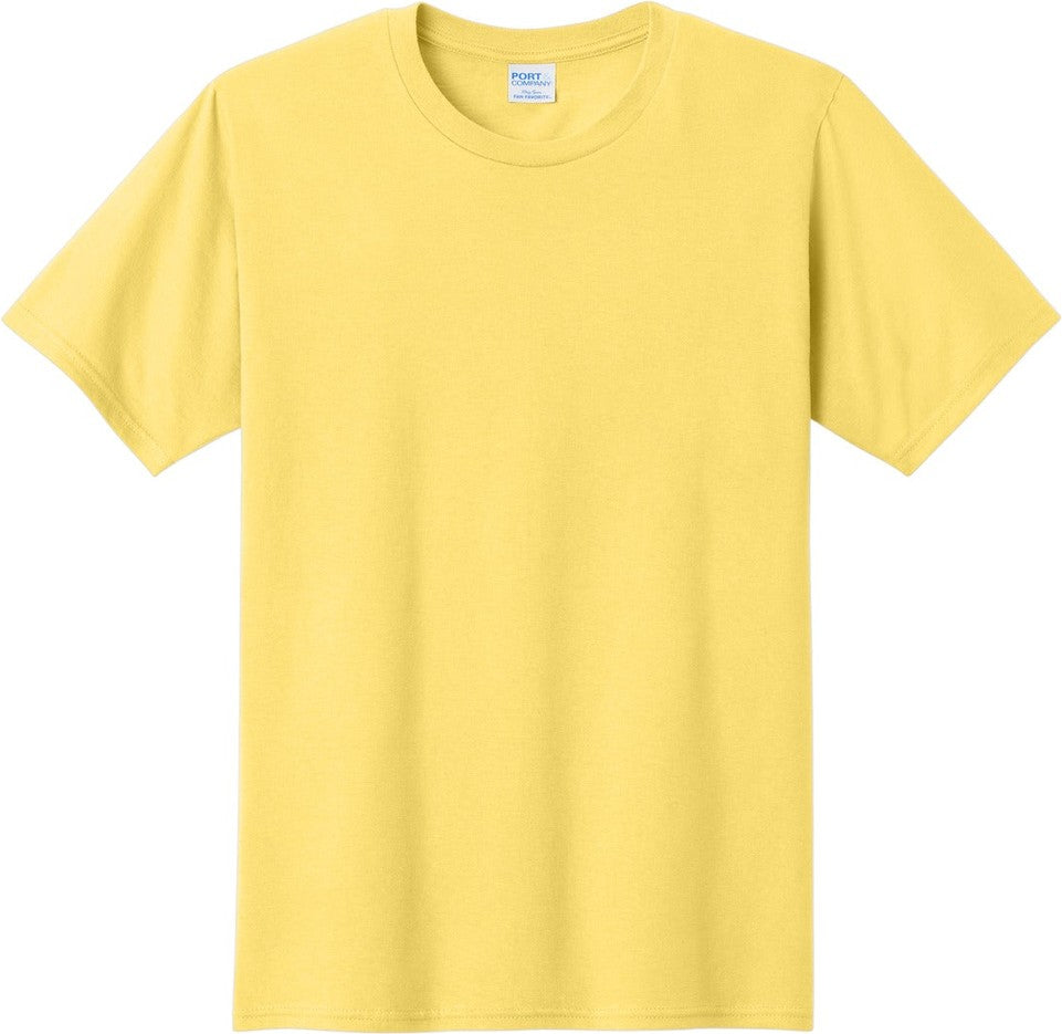 Front View of Yellow Port & Co Fan Favorite Tee. PC450