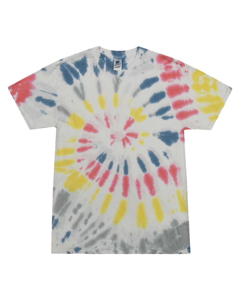 Front View of Yellowstone Multi-Color Tie-Dyed T-Shirt - 1000