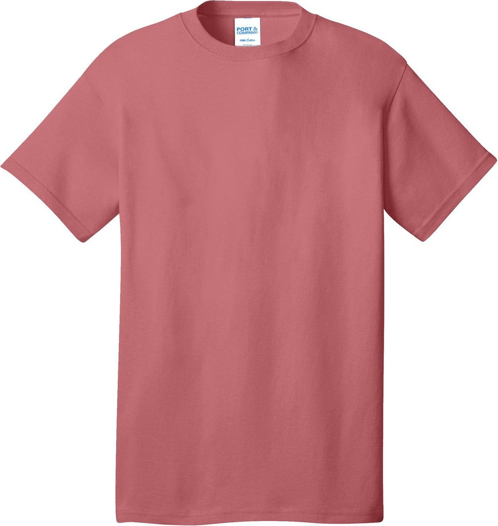 Front View of Zinnia Port & Co Core Cotton Tee. PC54