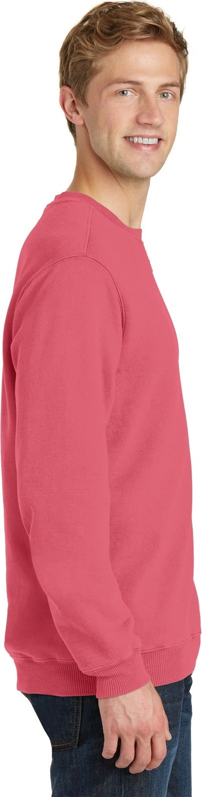 Fruit Punch Port & Co Beach Wash Garment-Dyed Crewneck Sweatshirt PC098