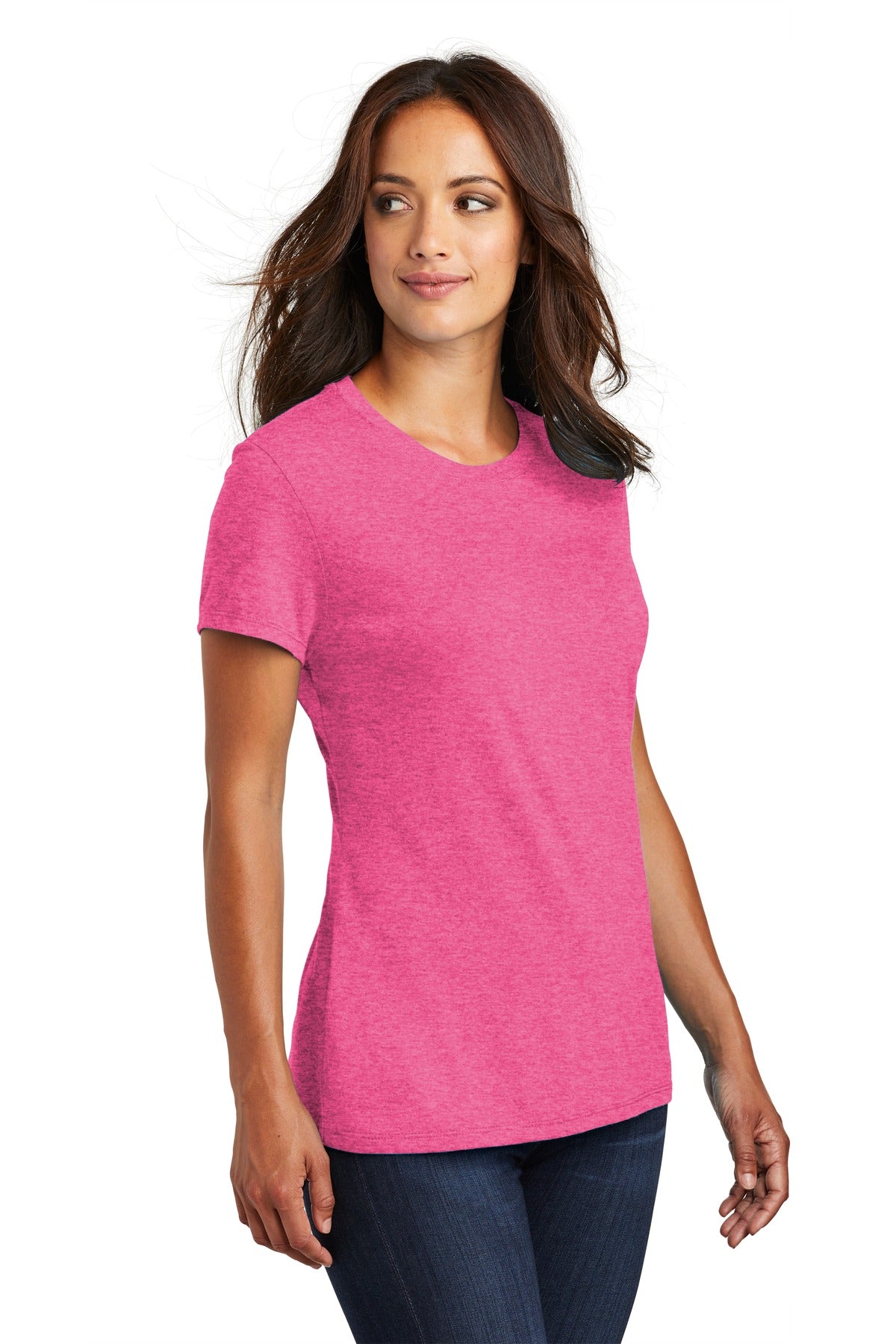 Fuchsia Frost District Women's Perfect Tri Tee. DM130L