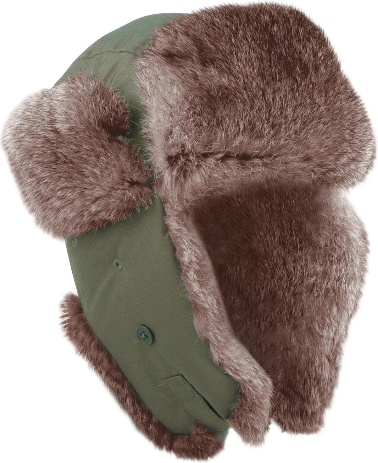 Fur Flyer’s Hat - Olive Drab / Default
