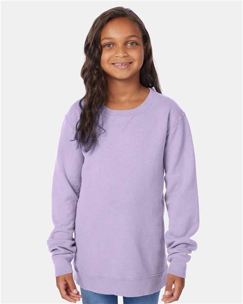 Future Lavender Garment-Dyed Youth Crewneck Sweatshirt - GDH475