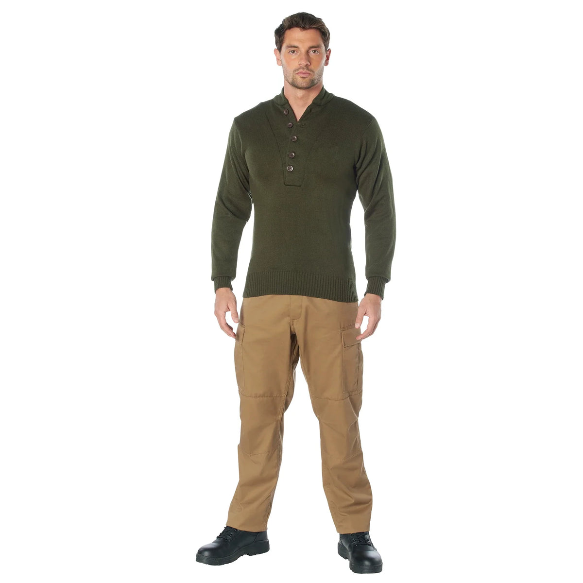 G.i. Style 5-button Sweater