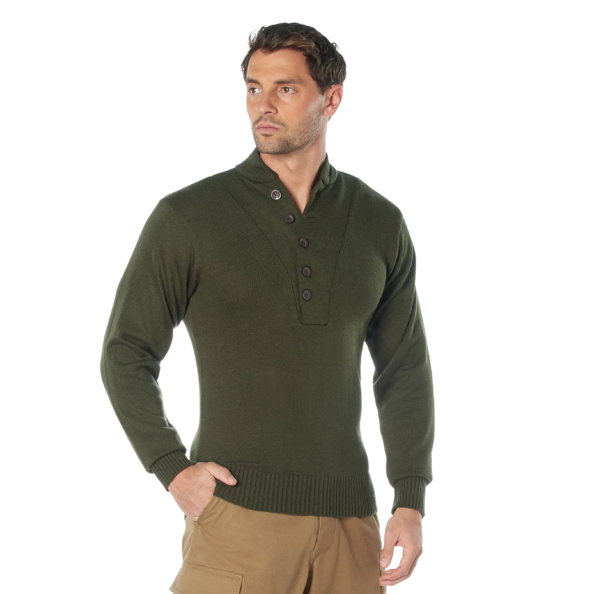 G.i. Style 5-button Sweater