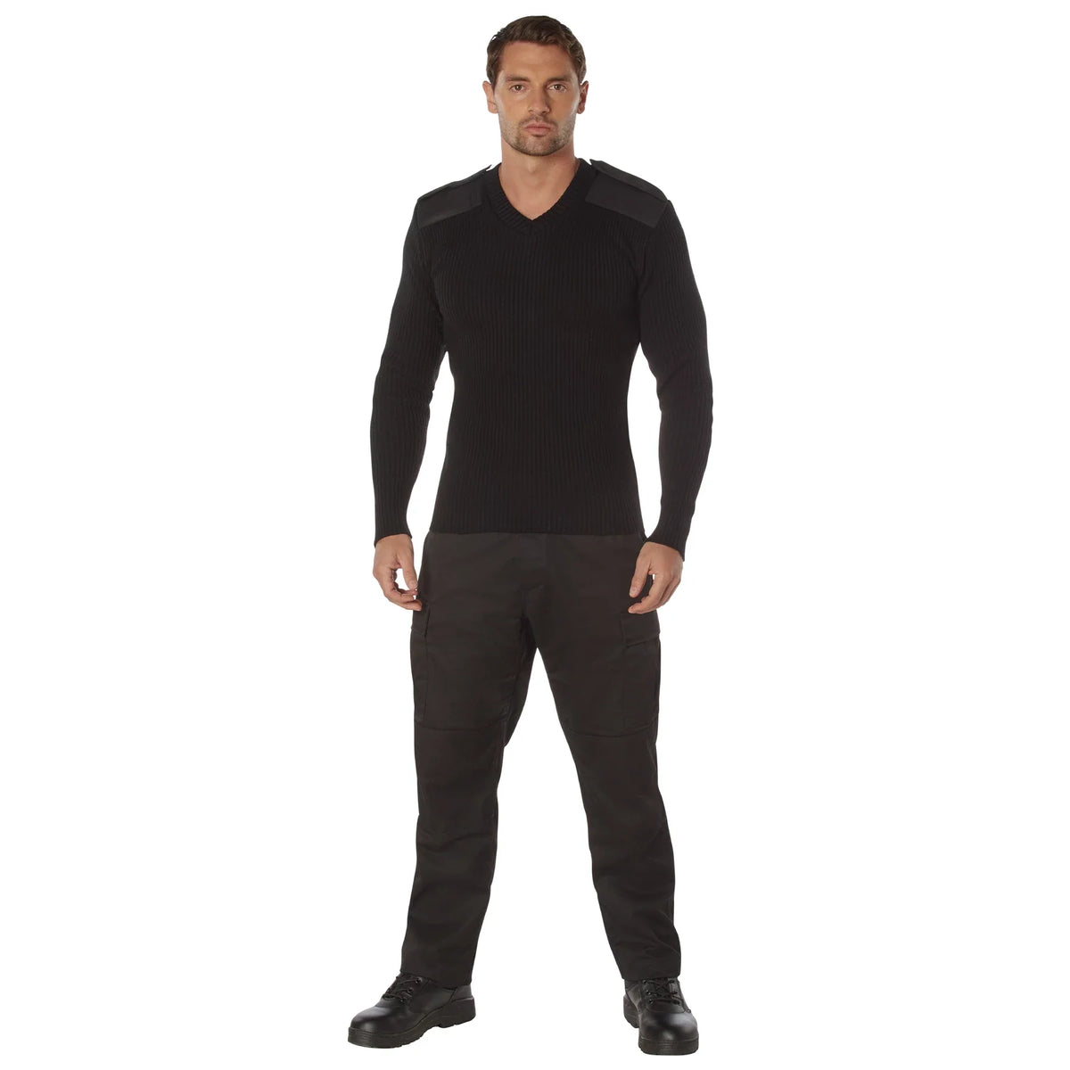 G.i. Style Acrylic V-neck Sweater