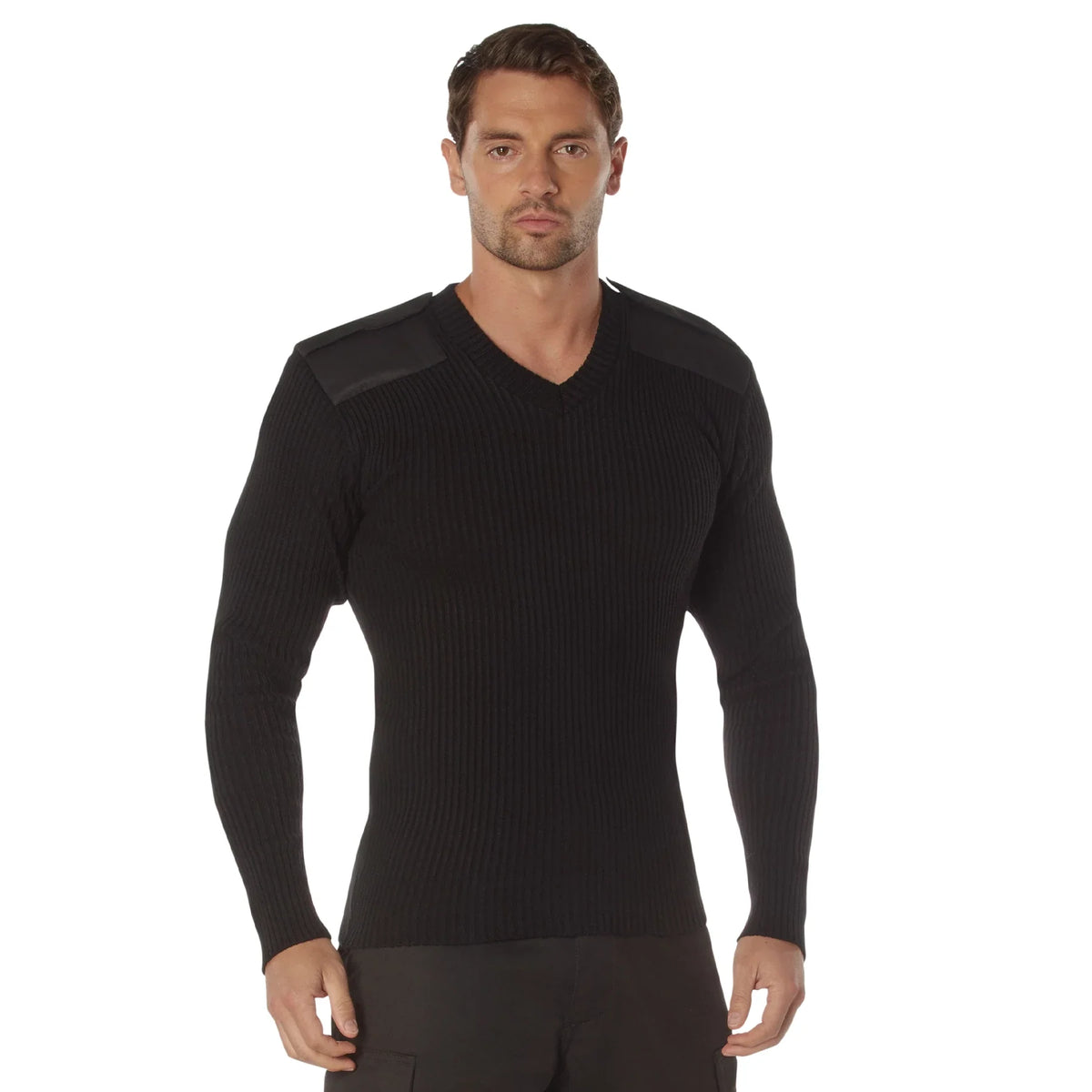 G.i. Style Acrylic V-neck Sweater