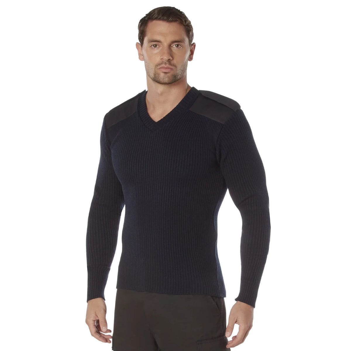 G.i. Style Acrylic V-neck Sweater