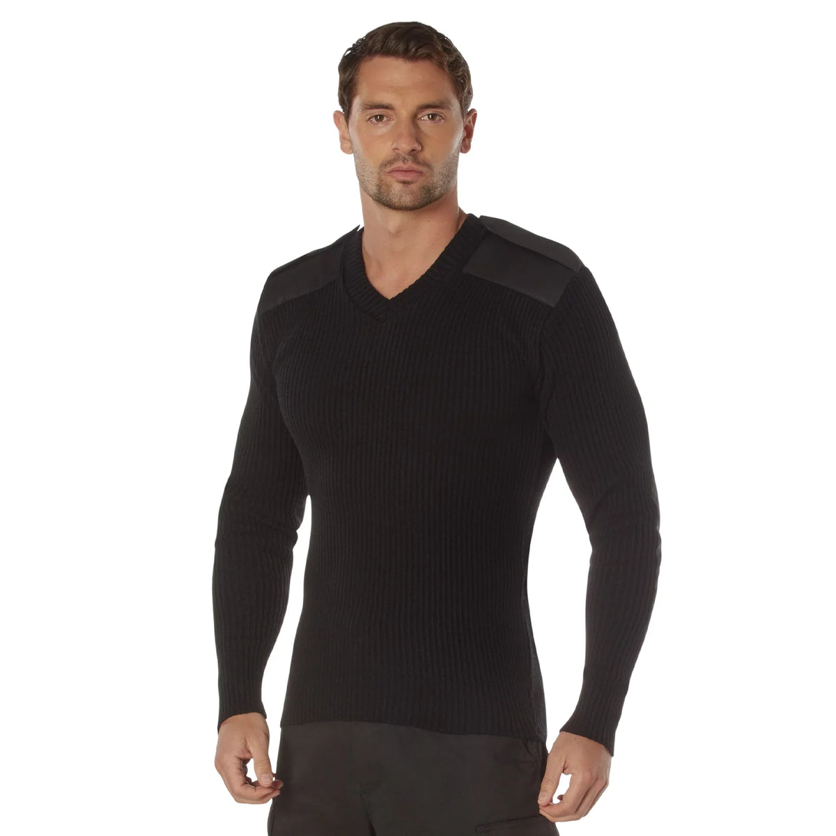 G.i. Style Acrylic V-neck Sweater