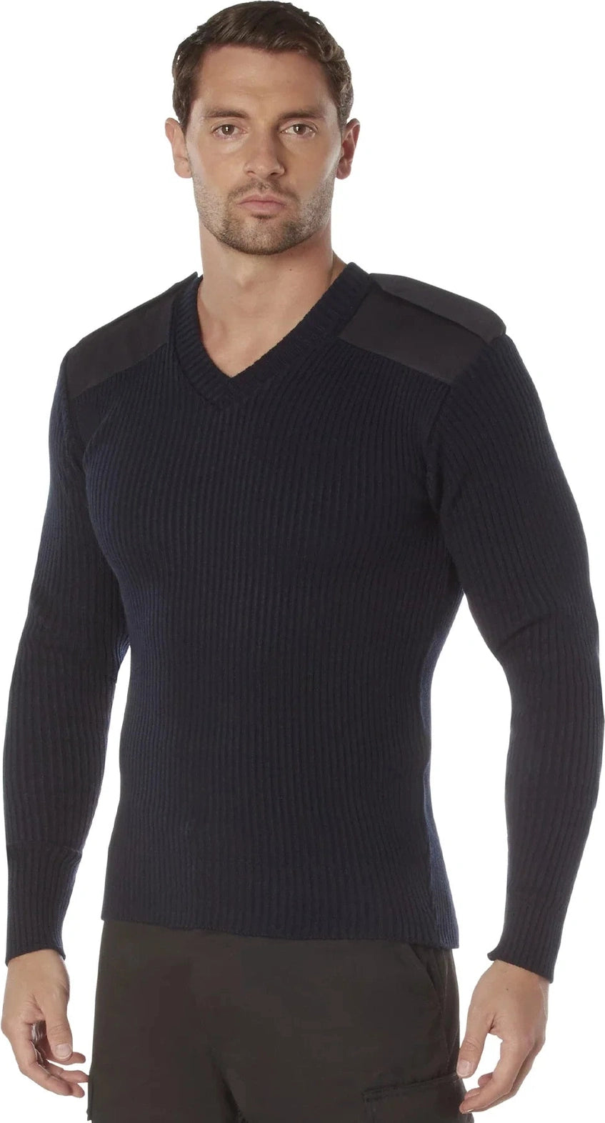 G.i. Style Acrylic V-neck Sweater