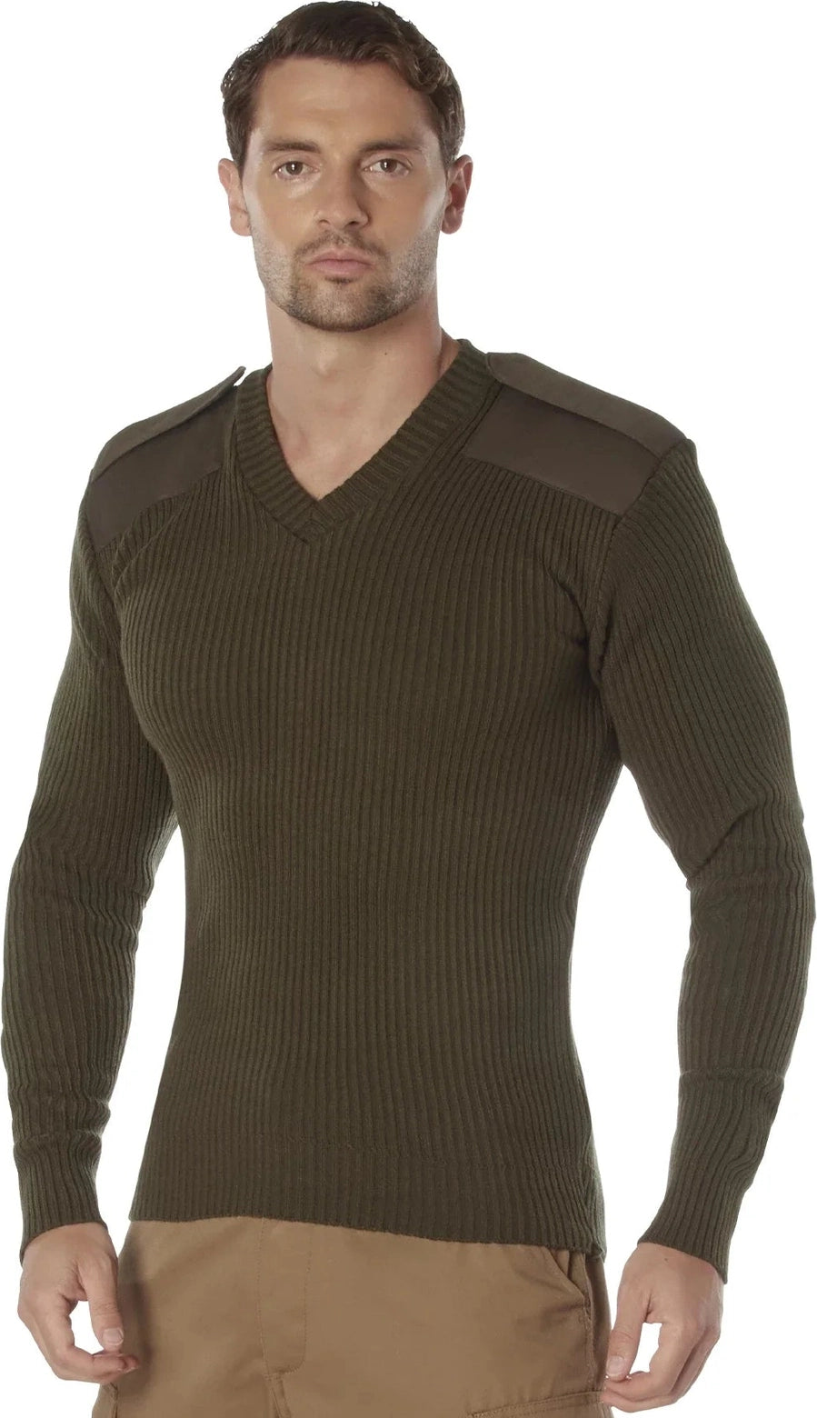 G.i. Style Acrylic V-neck Sweater