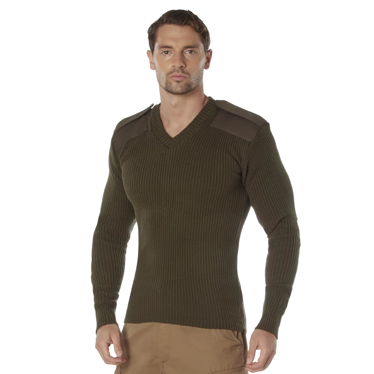 G.i. Style Acrylic V-neck Sweater