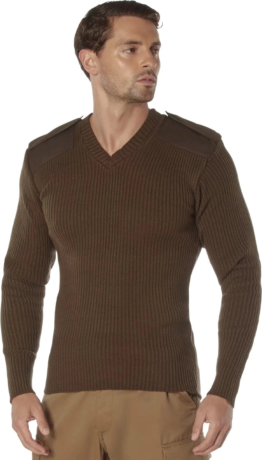 G.i. Style Acrylic V-neck Sweater