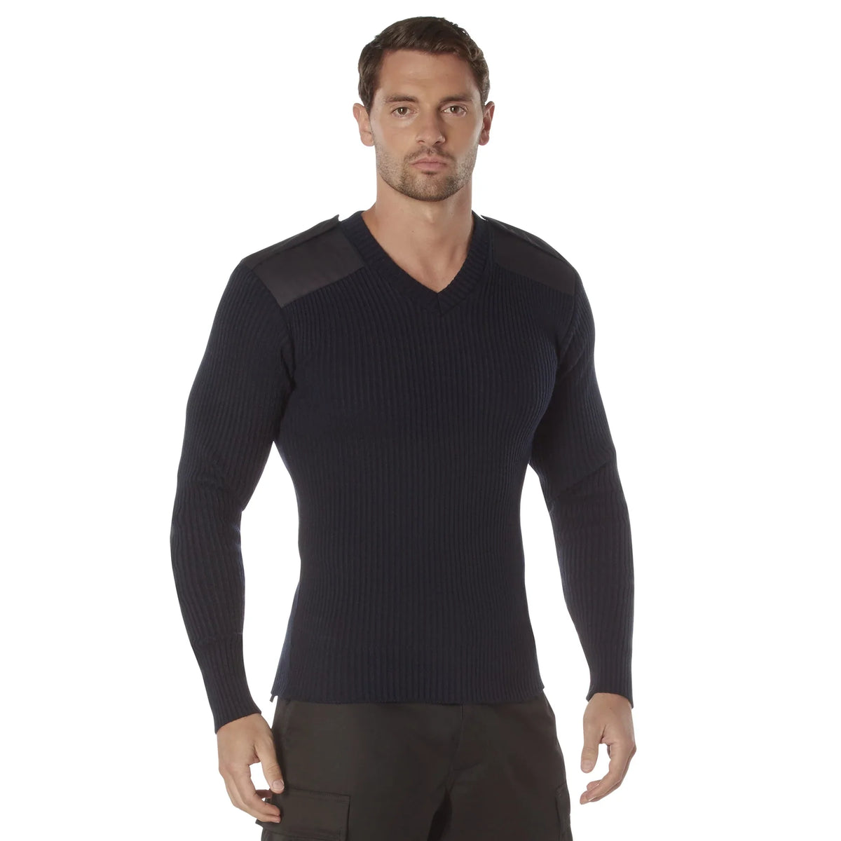 G.i. Style Acrylic V-neck Sweater