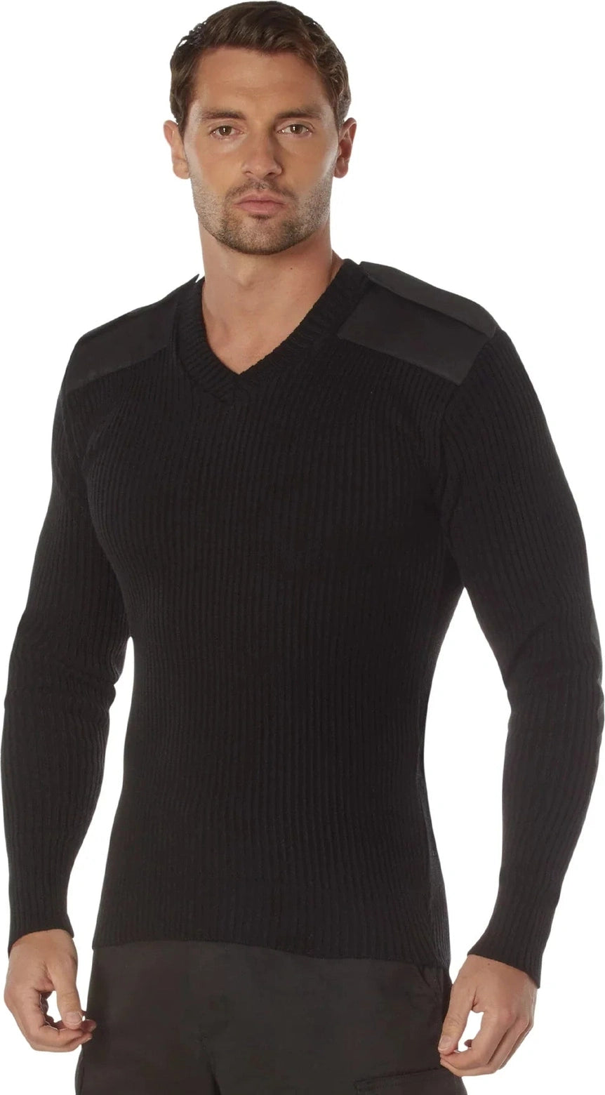 G.i. Style Acrylic V-neck Sweater