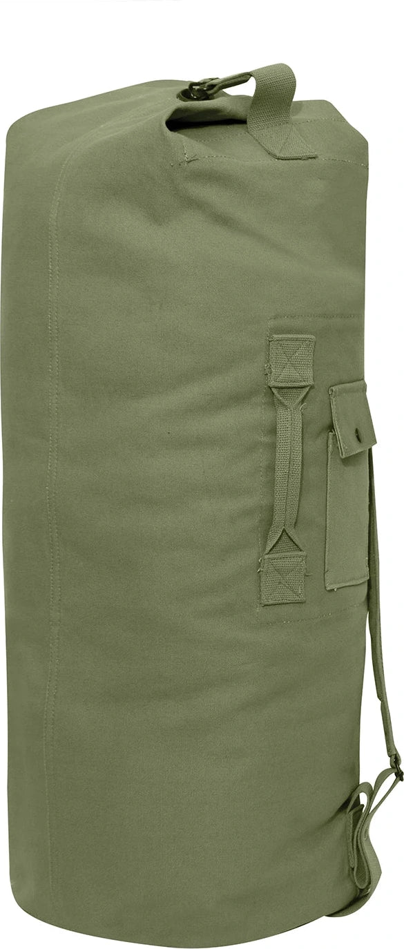 G.i. Style Canvas Double Strap Duffle Bag