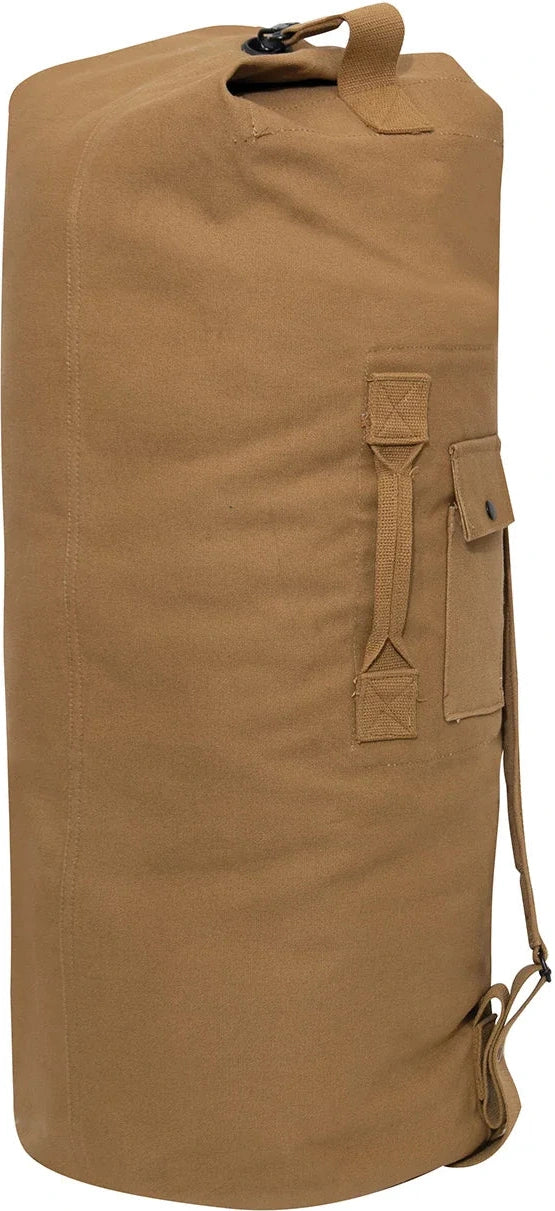 G.i. Style Canvas Double Strap Duffle Bag