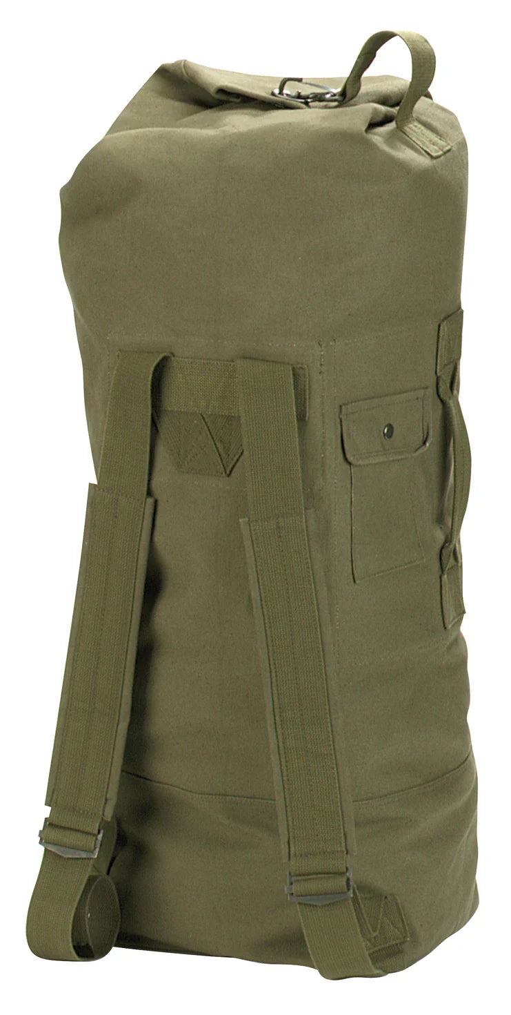 G.i. Style Canvas Double Strap Duffle Bag