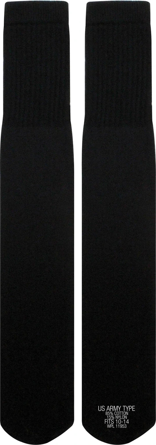 G.i. Style Tube Socks - Black