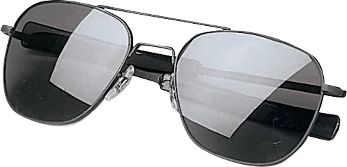 G.i. Type Aviator Sunglasses - Black / Smoke / 52 Mm