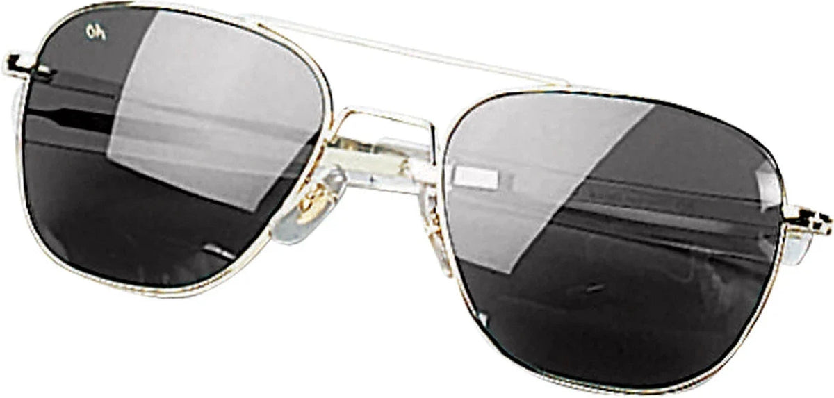 G.i. Type Aviator Sunglasses - Gold / Smoke / 52 Mm