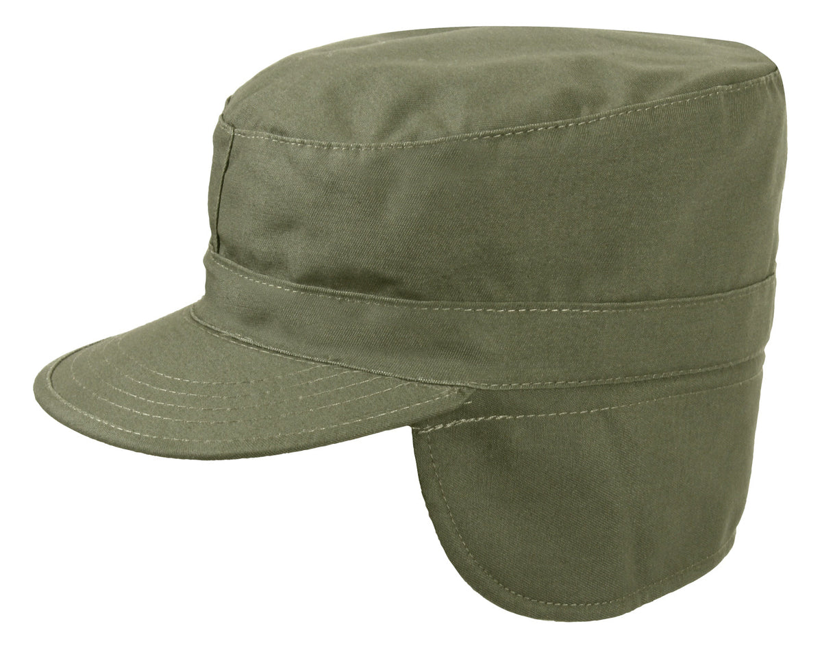 G.i. Type Combat Caps with Flaps - Olive Drab