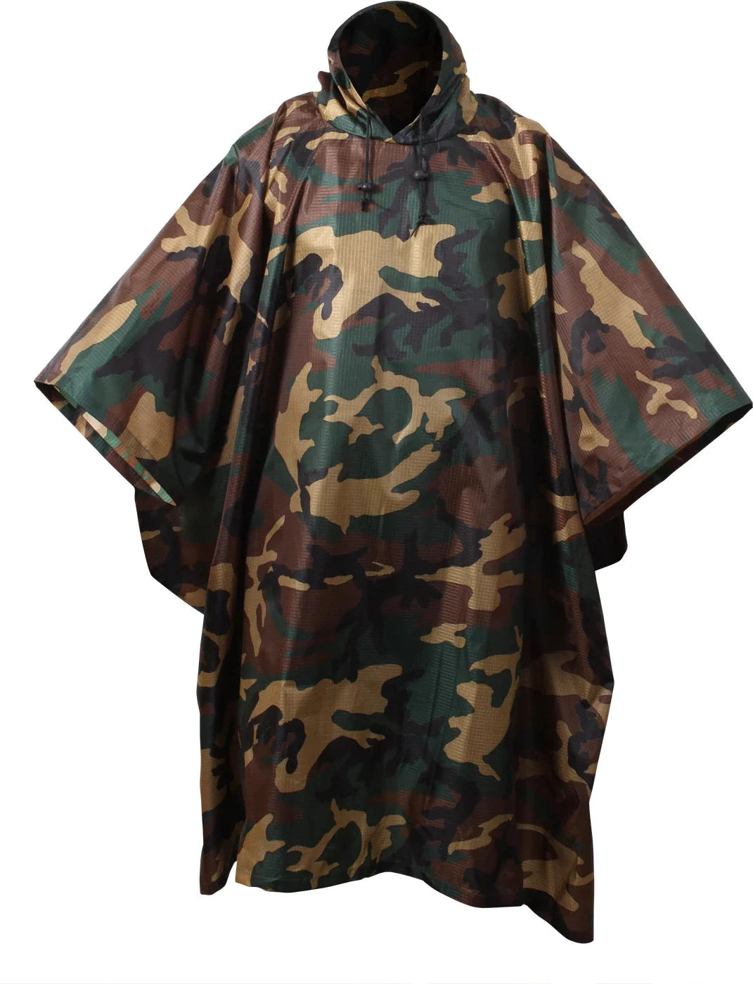 G.i. Type Rip-stop Poncho - Woodland Camo