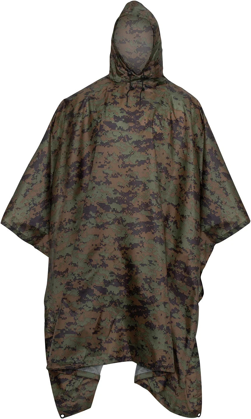 G.i. Type Rip-stop Poncho - Woodland Digital Camo