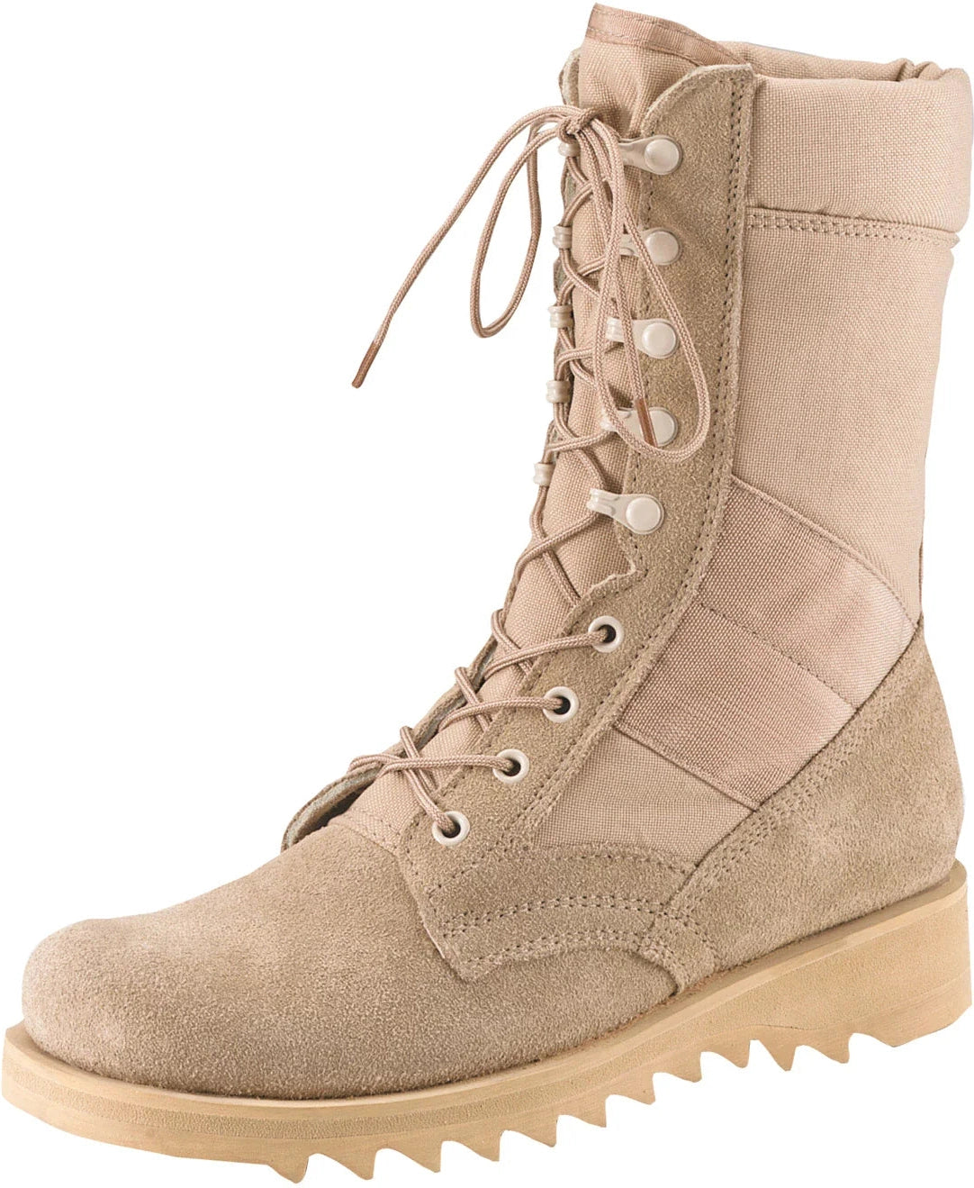 G.i. Type Ripple Sole Desert Tan Jungle Boots - 10 Inch