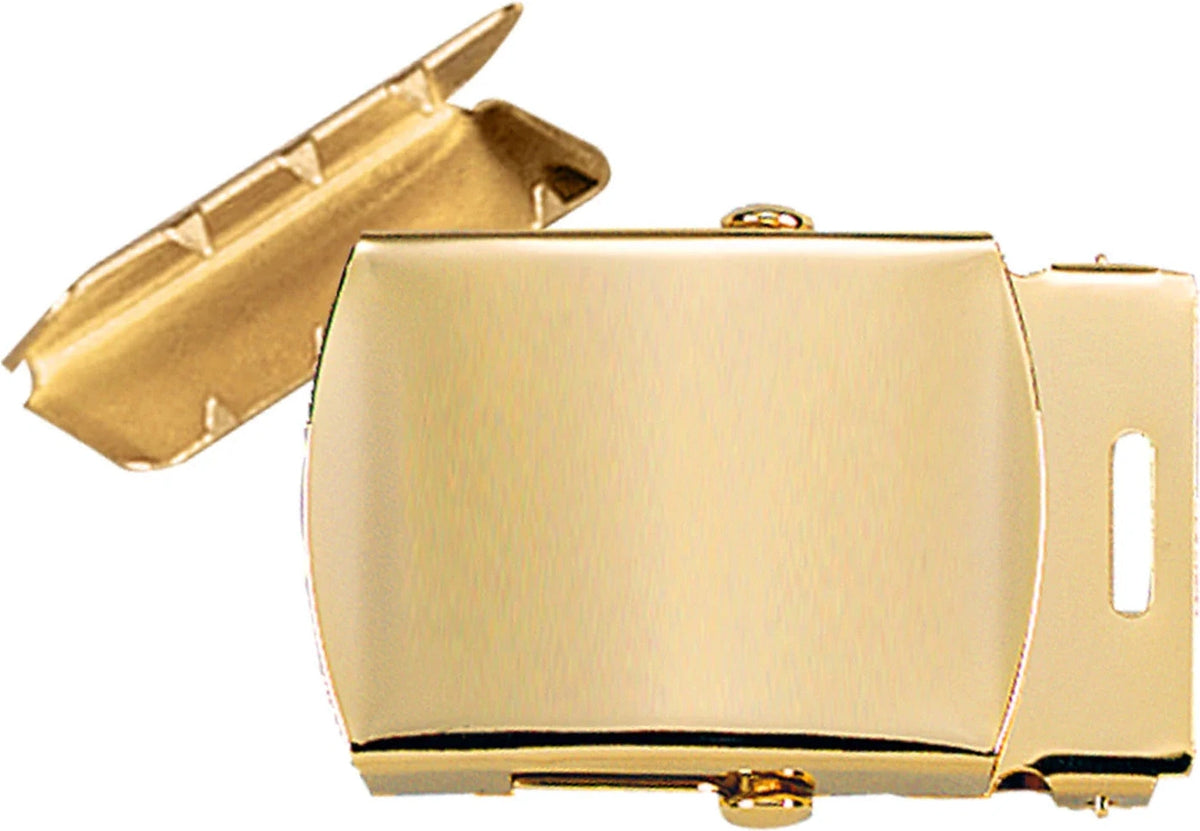 G.i. Type Web Belt Buckle and Tip Pack - Brass