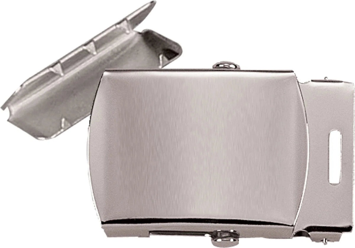 G.i. Type Web Belt Buckle and Tip Pack - Chrome