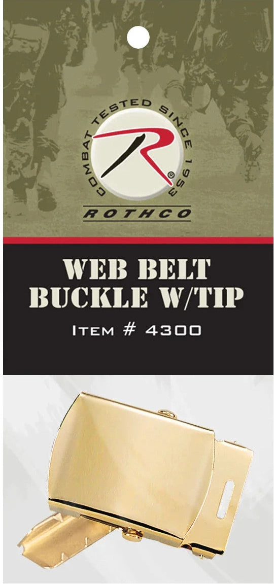G.i. Type Web Belt Buckle and Tip Pack