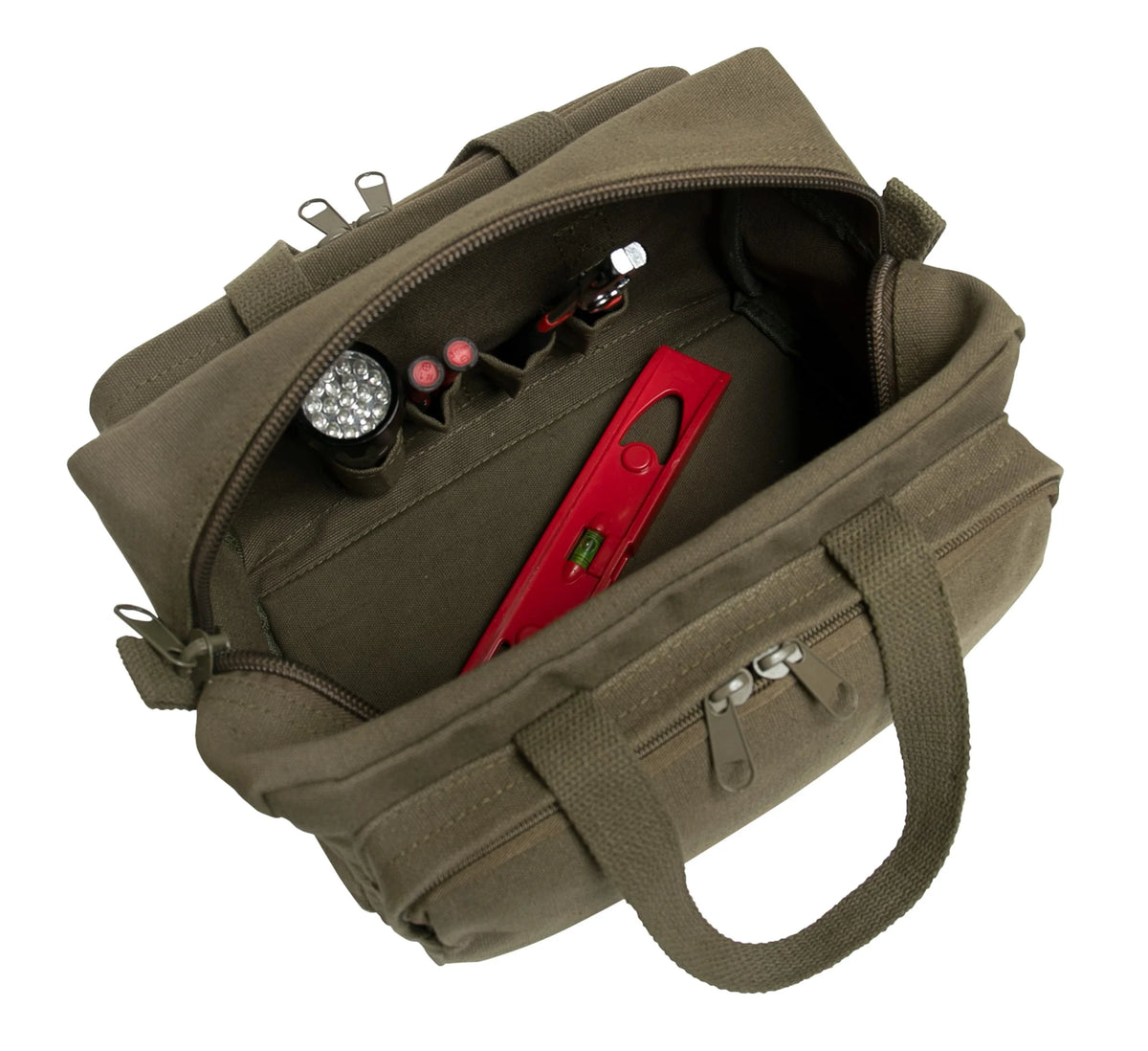 G.i. Type Zipper Pocket Mechanics Tool Bag with Military Stencil