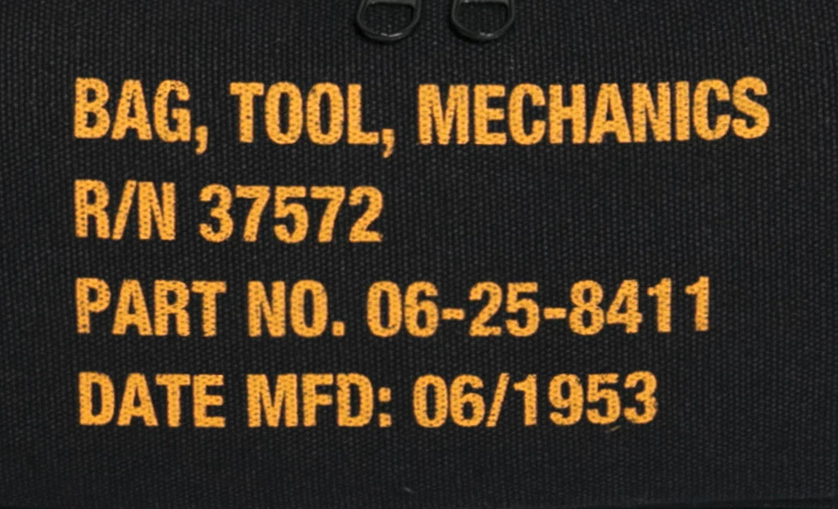 G.i. Type Zipper Pocket Mechanics Tool Bag with Military Stencil