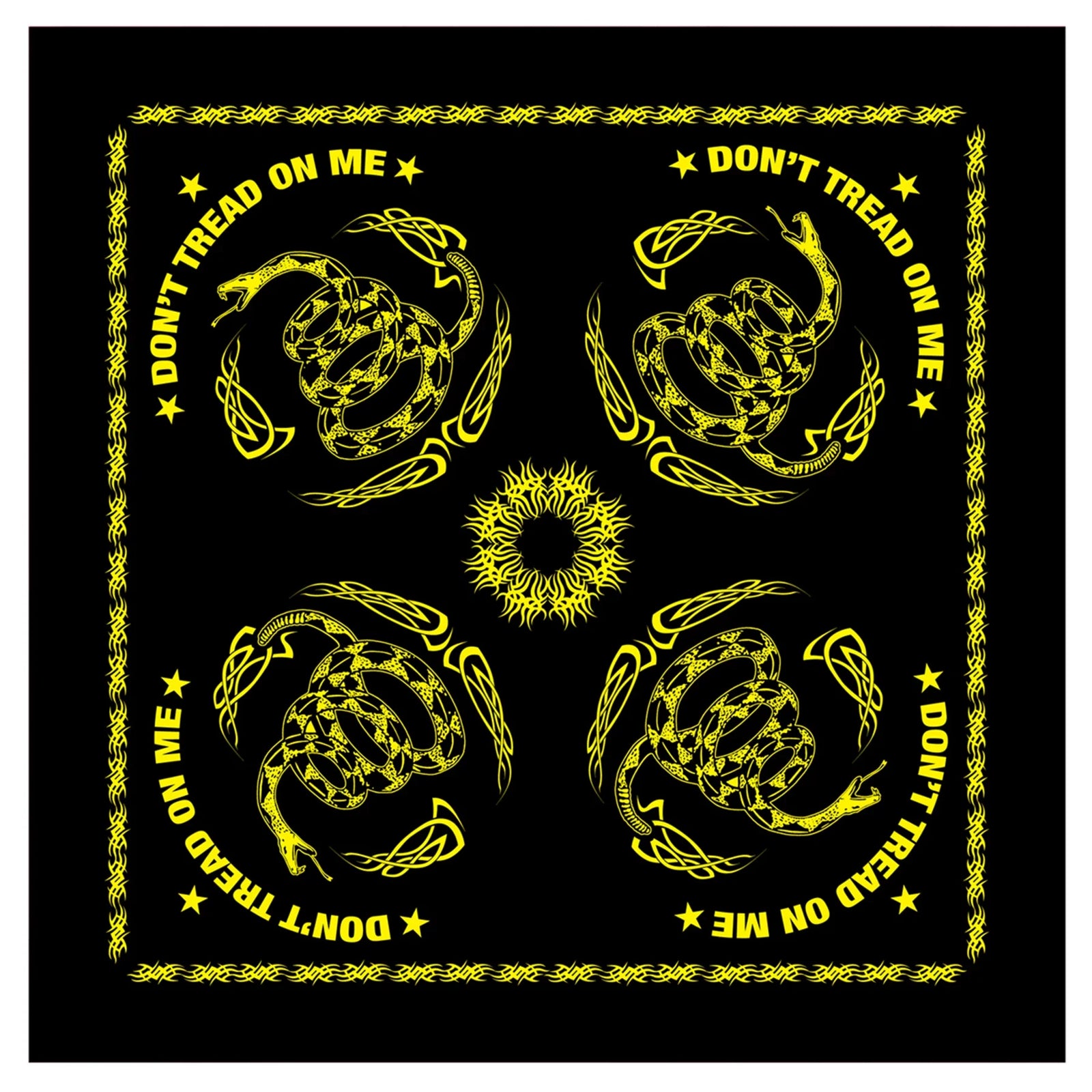 Gadsden Don’t Tread on me Bandana - Yellow / Black