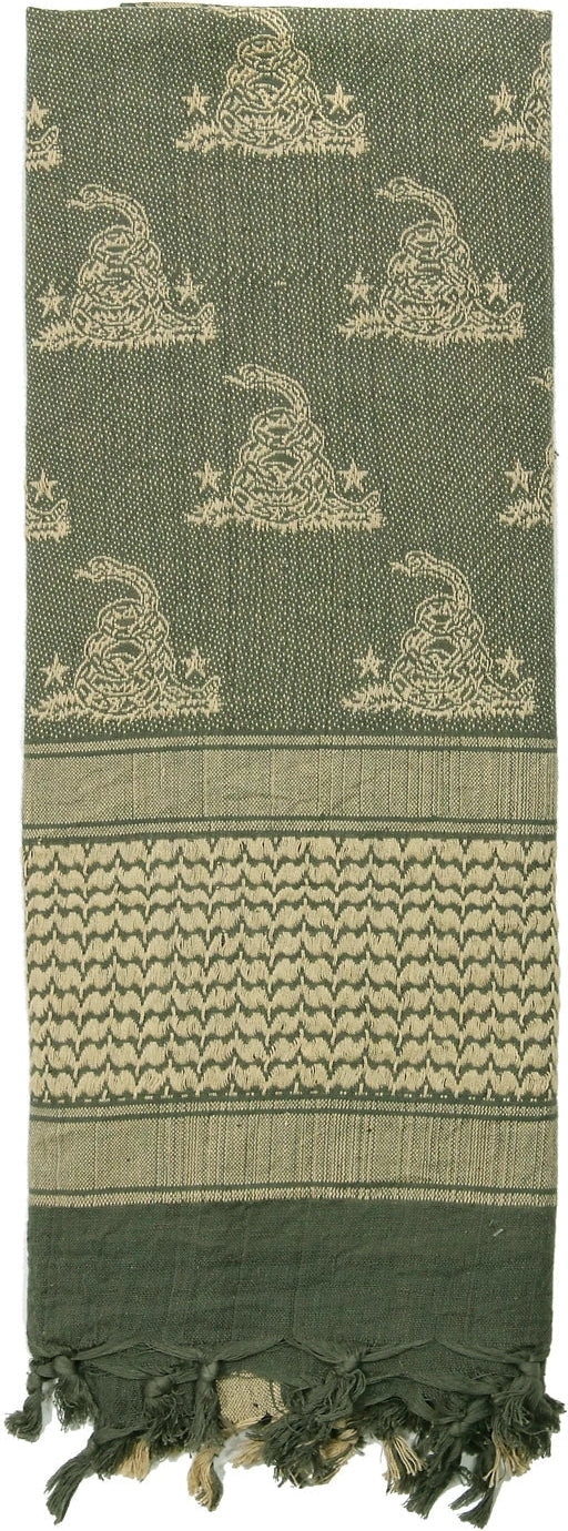 Gadsden Snake Shemagh Tactical Desert Scarf - Foliage Green