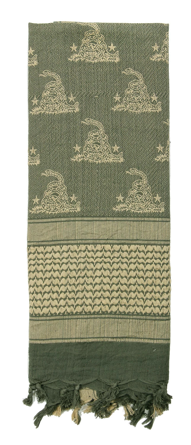 Gadsden Snake Shemagh Tactical Desert Scarf - Sand