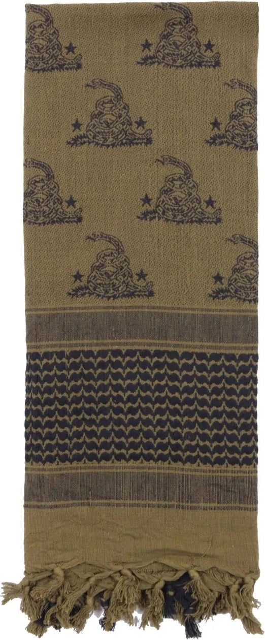 Gadsden Snake Shemagh Tactical Desert Scarf - Olive Drab