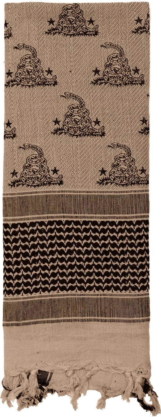 Gadsden Snake Shemagh Tactical Desert Scarf - Tan