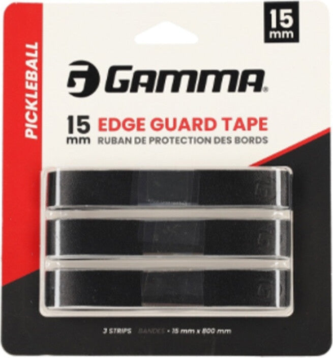 Gamma 15mm Pickleball Edge Guard Tape (3x) - Black