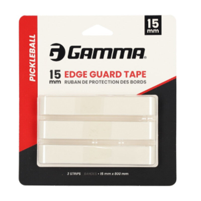 Gamma 15mm Pickleball Edge Guard Tape (3x) (black) - Wht / Os