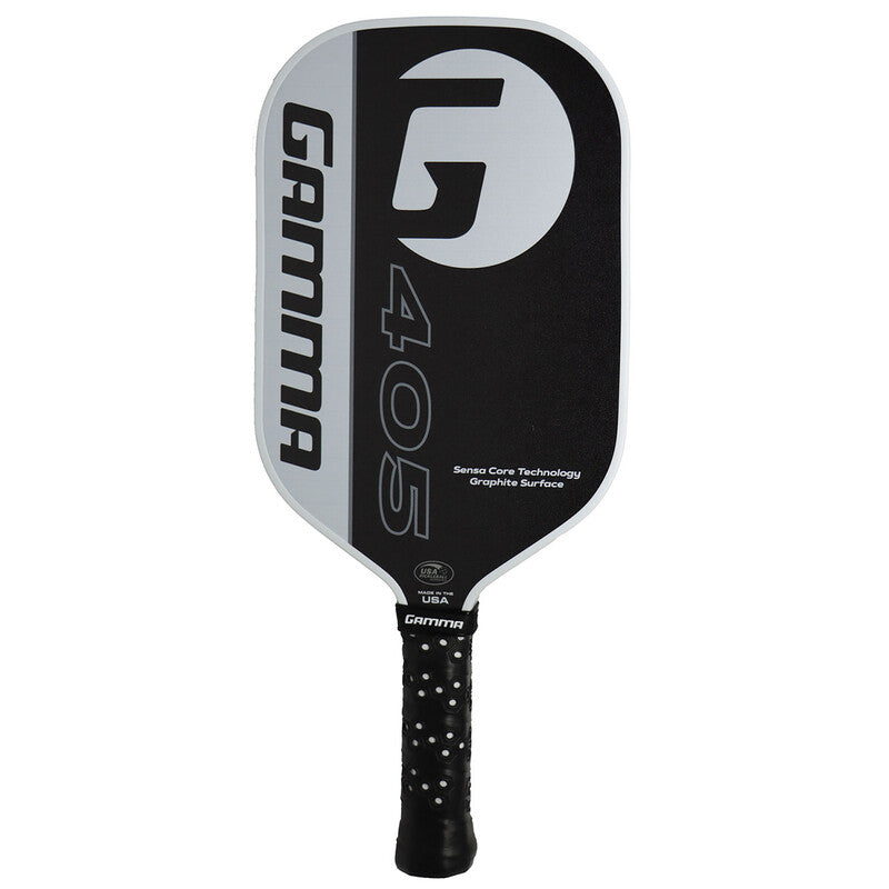 GAMMA 405 Pickleball Paddle - Black White - HIT a Double