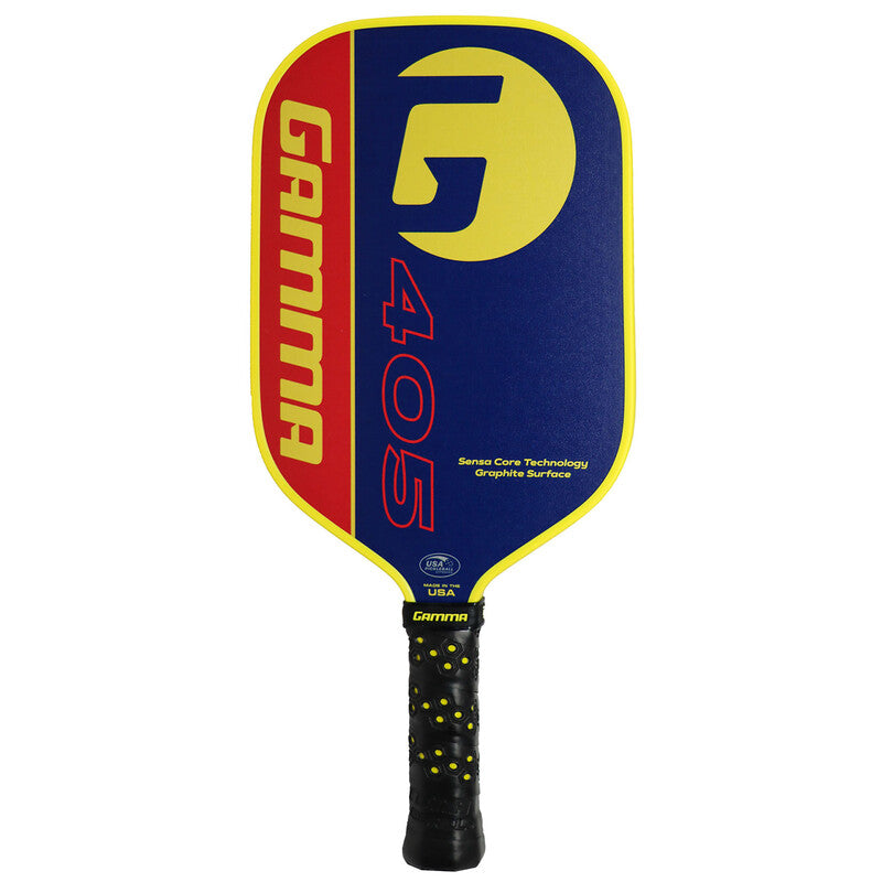 GAMMA 405 Pickleball Paddle - Dark Blue Yellow Red - HIT a Double