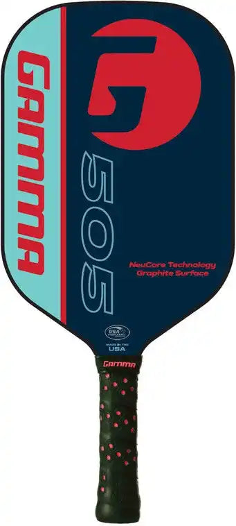 Gamma 505 Pickleball Paddle - Blue Turquoise Red