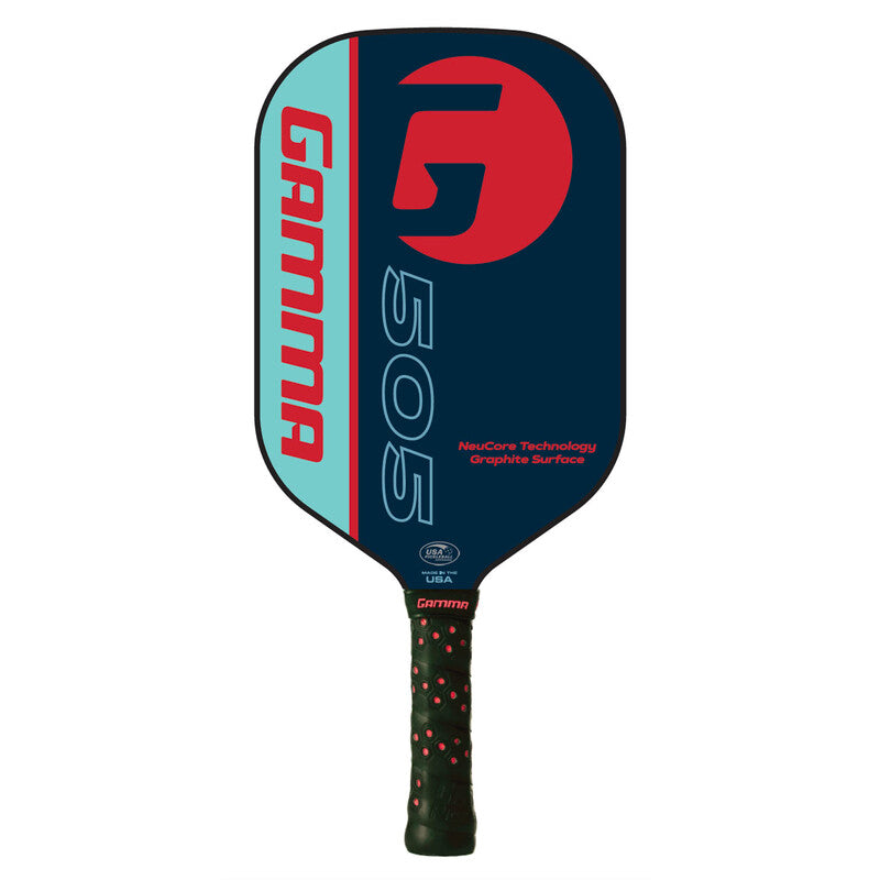 GAMMA 505 Pickleball Paddle - Blue Turquoise Red - HIT a Double