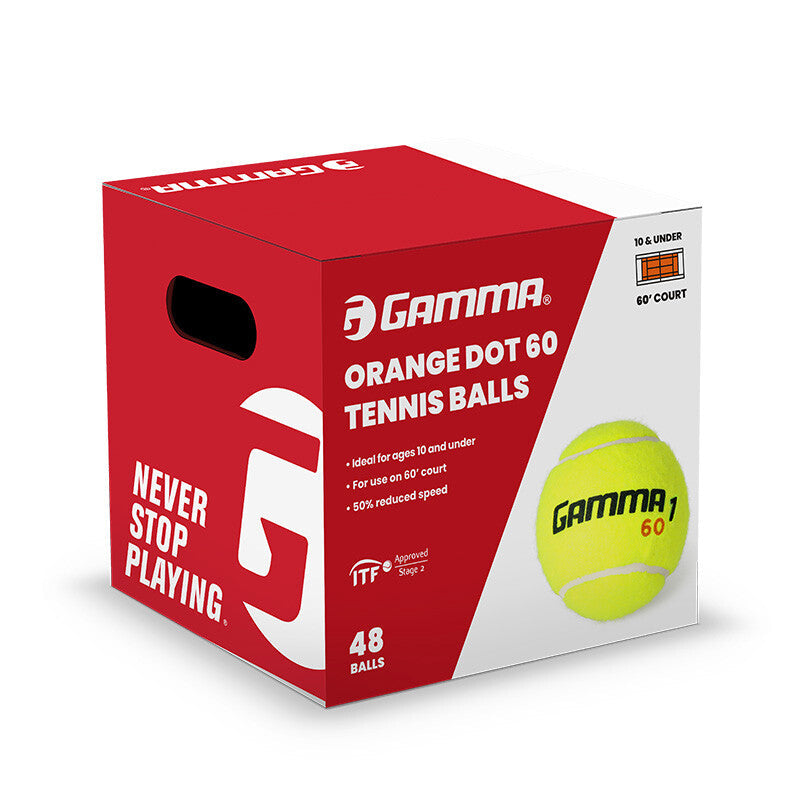 Gamma 60 Orange Dot Tennis Balls (box 48x) - Yel / Os